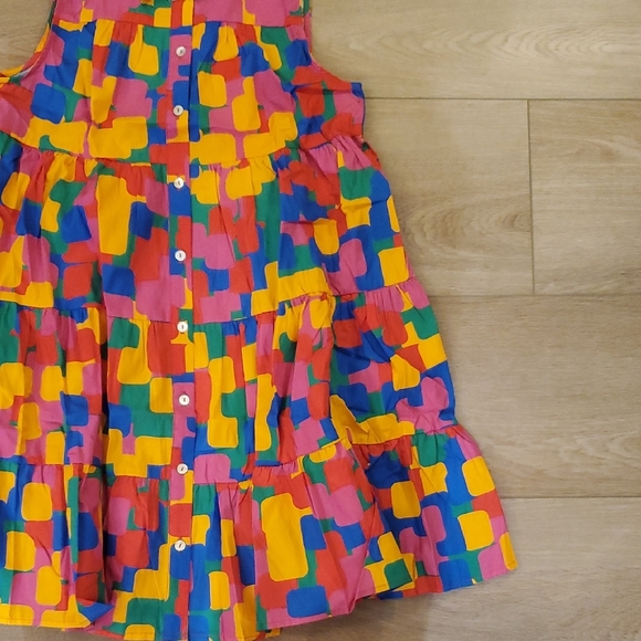 Super Fun Multicolor Sleeveless Tiered Dress - Picture 3 of 6